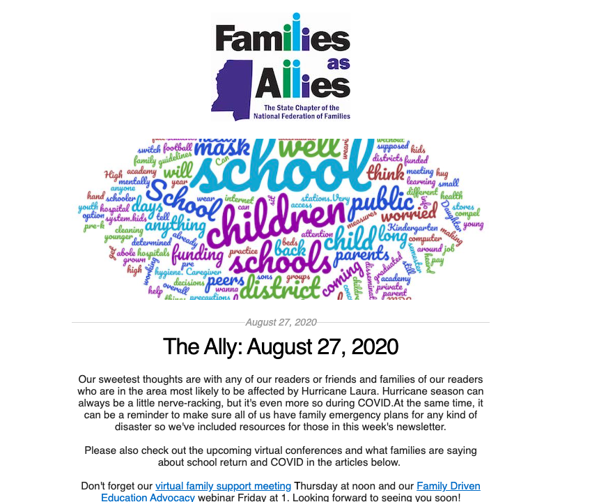 The Ally - Aug 27, 2020 - Families as Allies