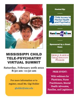 Mississippi Child Tele-Psychiatry Virtual Summit