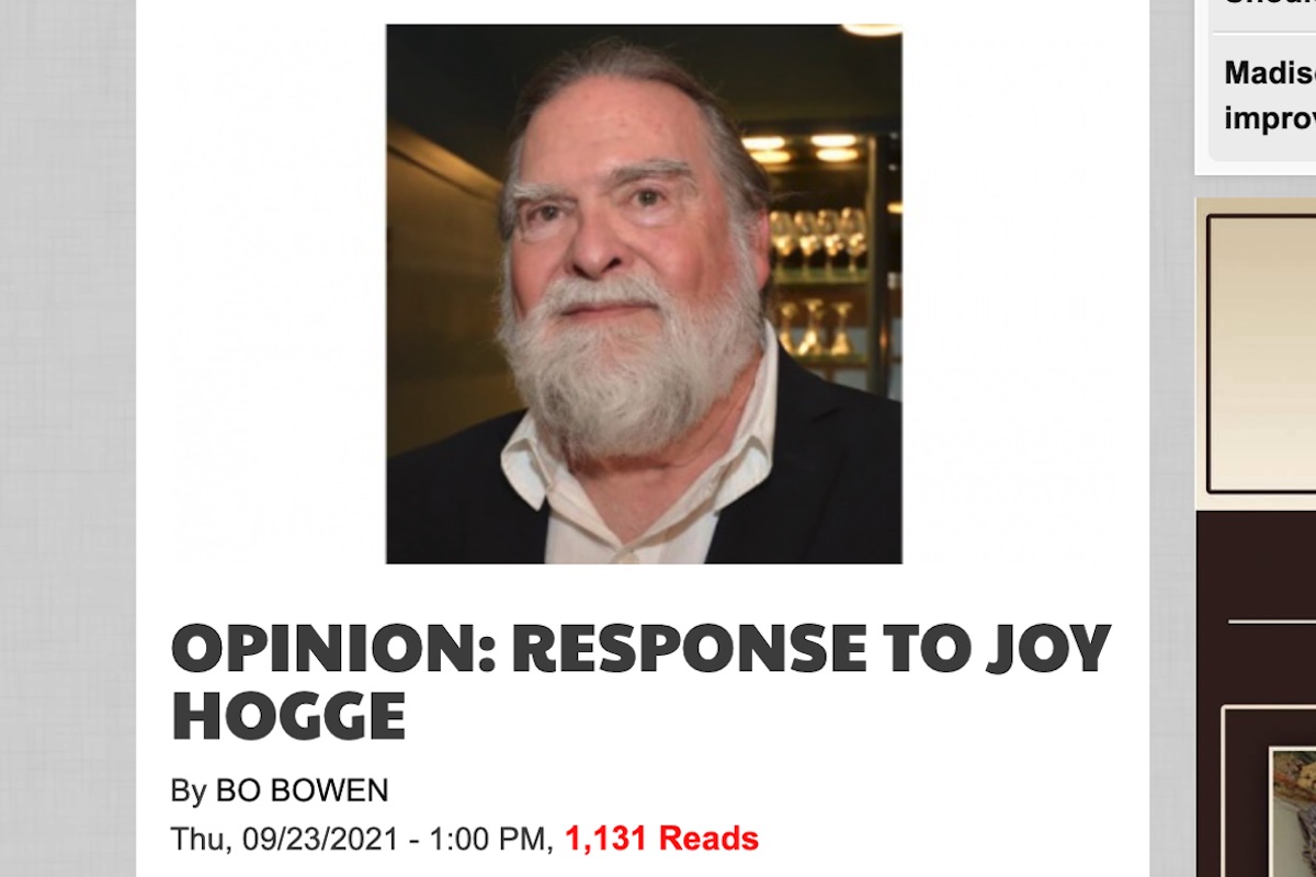 You are currently viewing Bo Bowen’s Response to Joy Hogge in Northside Sun