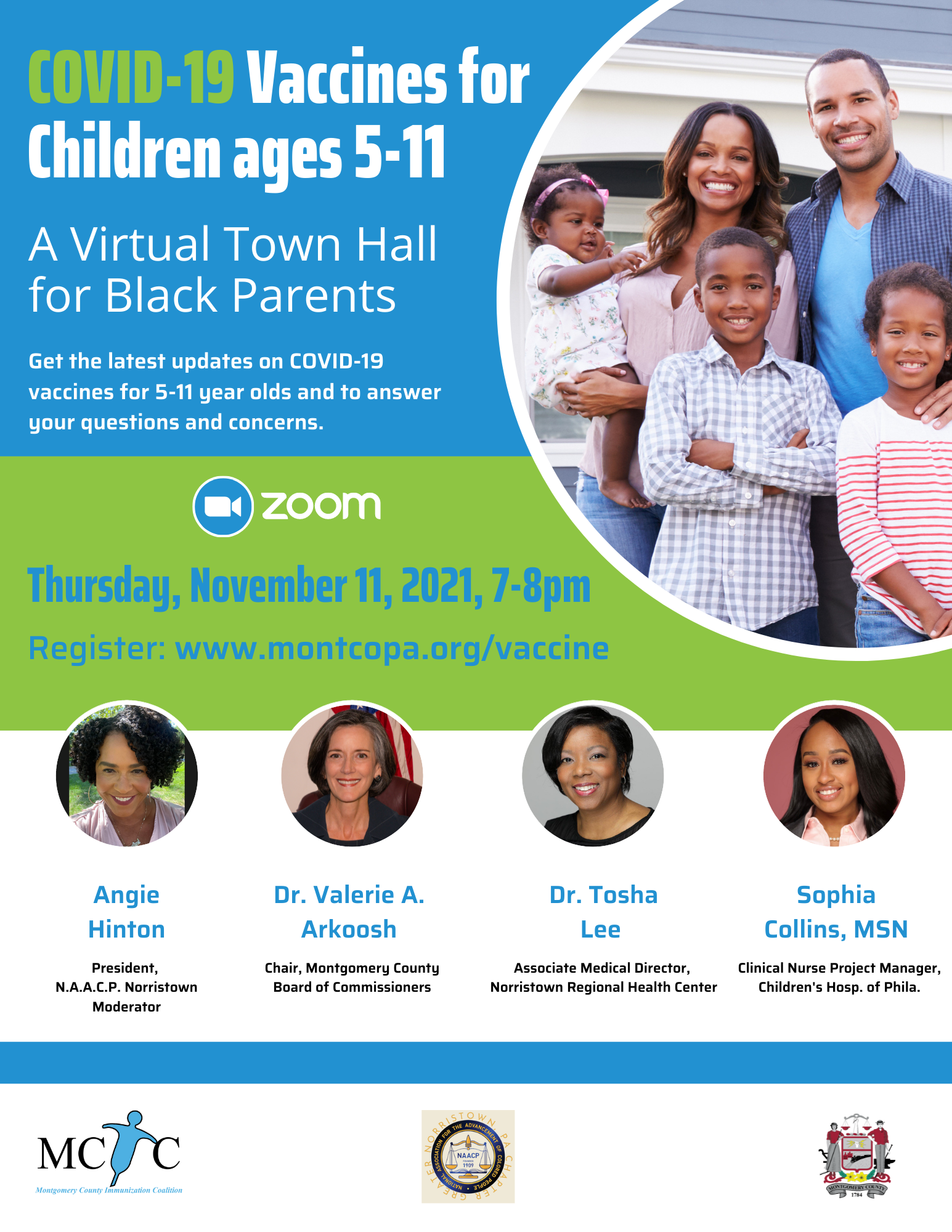 COVID-19 Vaccines for Children Ages 5-11: A Virtual Roundtable for Black Parents Flyer