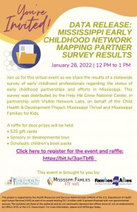 Invitation flyer for Early Childhood Network Mapping Survey Results