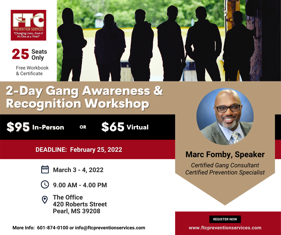2-Day Gang Awareness Workshop flyer