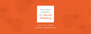 Orange and black logo for the Council for Mental Wellbeing
