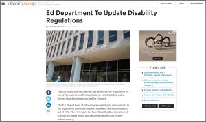 Disability Scoop reports on Section 504 changes