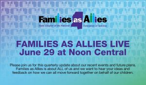 Families as Allies Live! Flyer