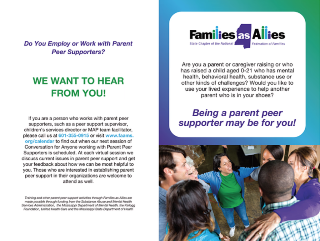 Parent Peer support Brochure