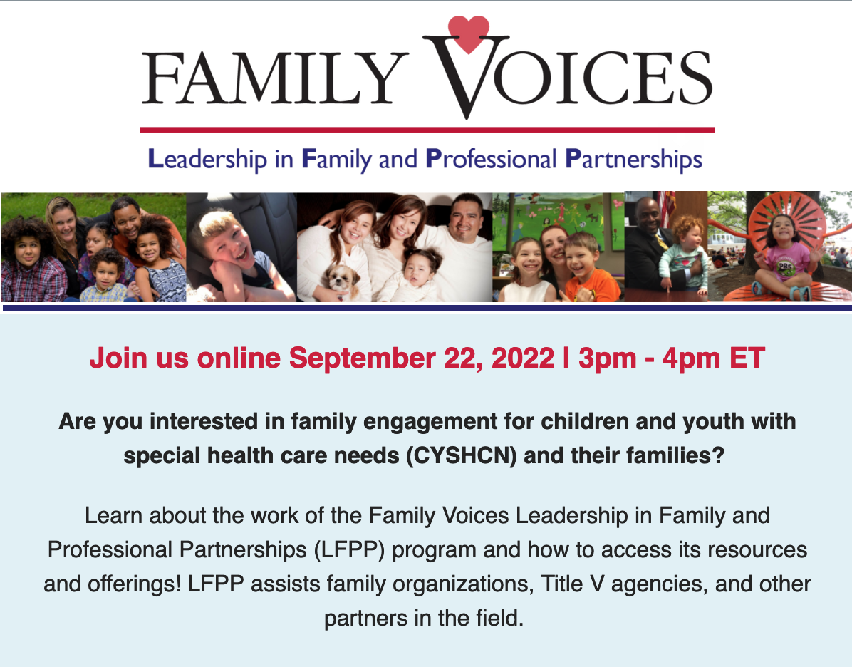 Family Voices flyer