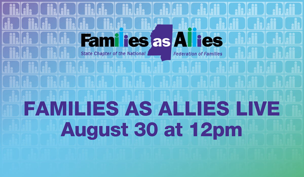 Read more about the article ‘Families as Allies Live’ is August 30th
