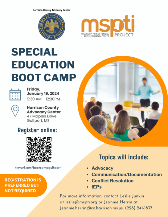 MSPTI Special Education Boot Camp